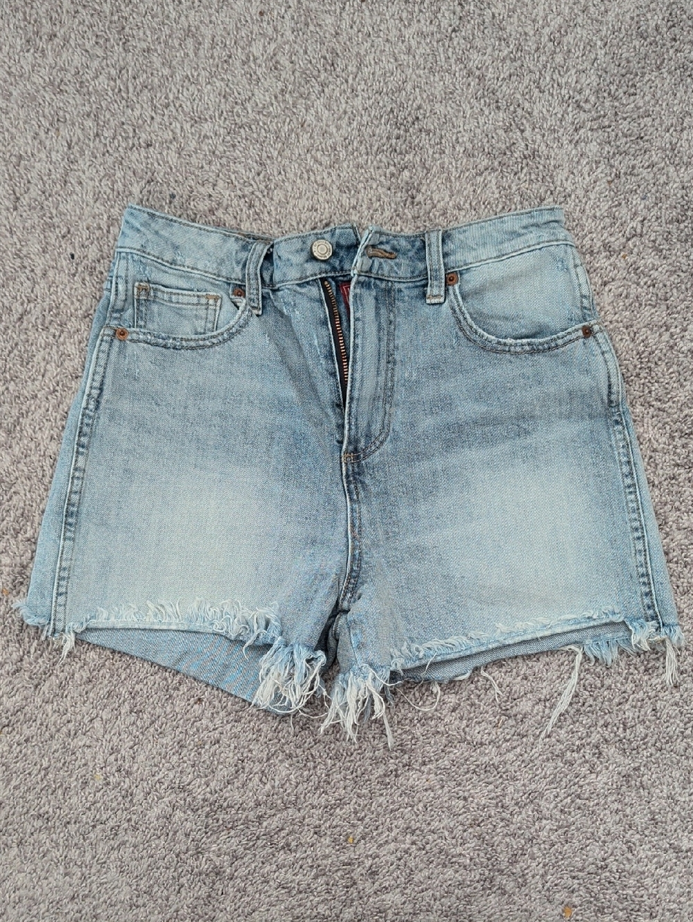 Lucky Brand Light Blue High-Rise Denim Cutoff Shorts